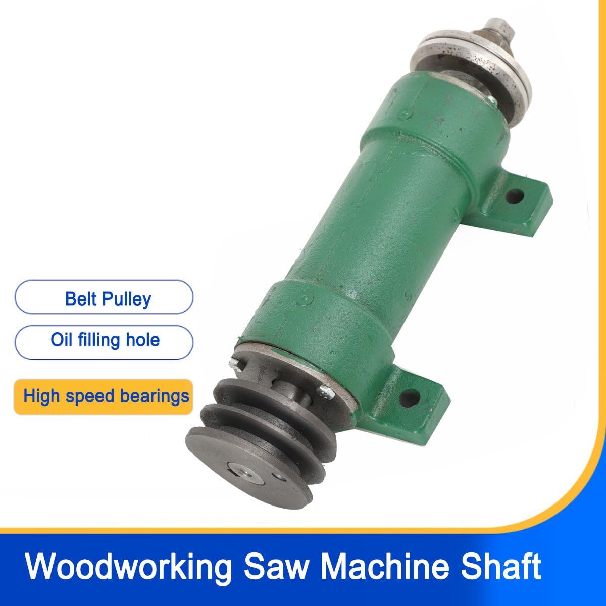 206 Woodworking Saw Machine Shaft Assembly 380V, Spindle Wood Machinery Fittings for Table Saw Bench Drill Bench Mills DIY, 6000rpm, 3kw, Positive, Green, 41×19×14cm