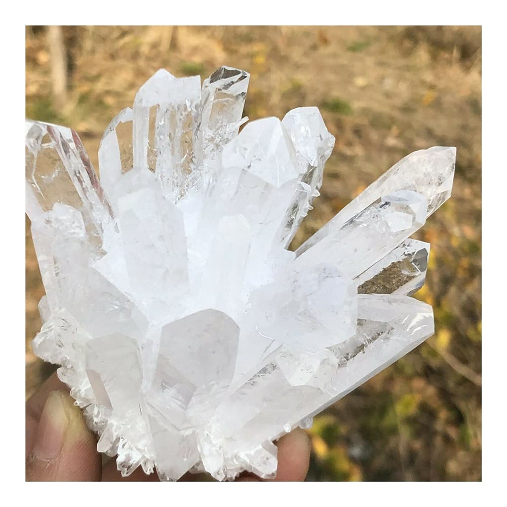 Zdrowie i gospodarstwo domowe naturalny rzadki biały kwarc kryształ klaster próbka mineralna (rozmiar: 260-300 g)