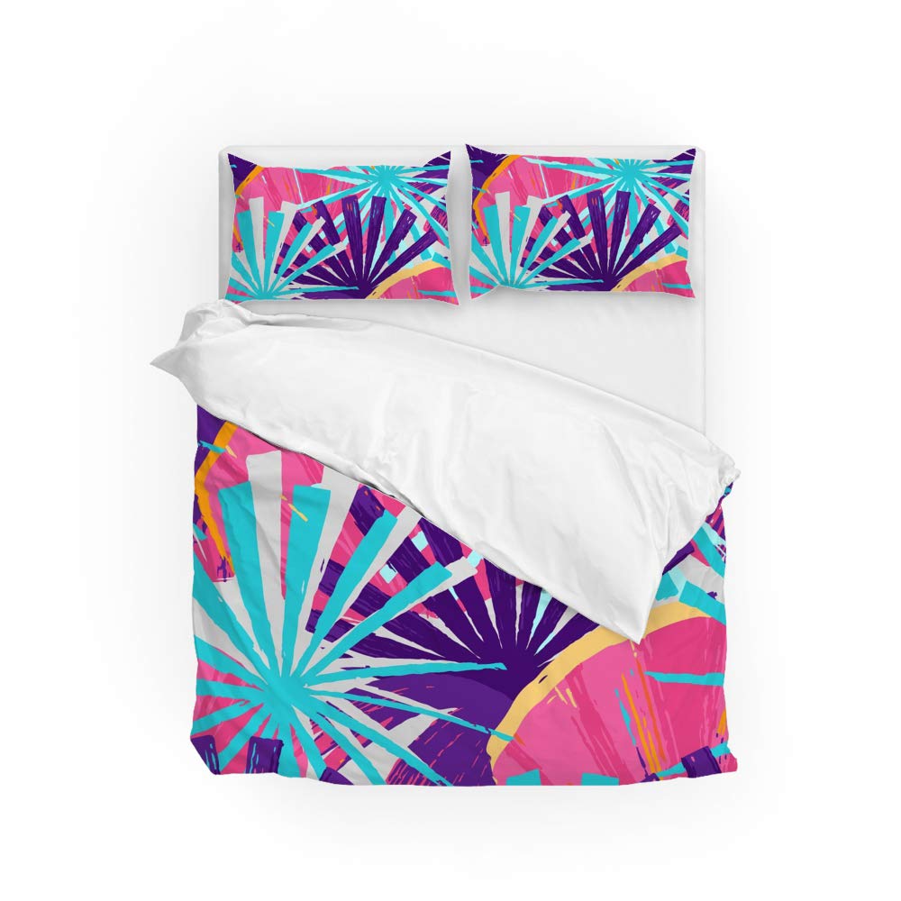 Parure de lit King Size motif feuilles de palmier pour toutes les saisons