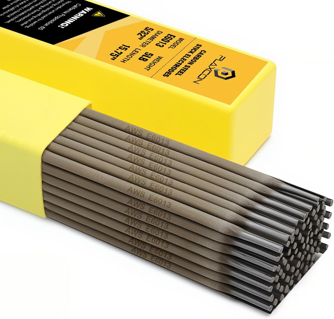 PLAXCON Welding Rod E6013 1/8'' 5LB Carbon Steel Stick Electrodes