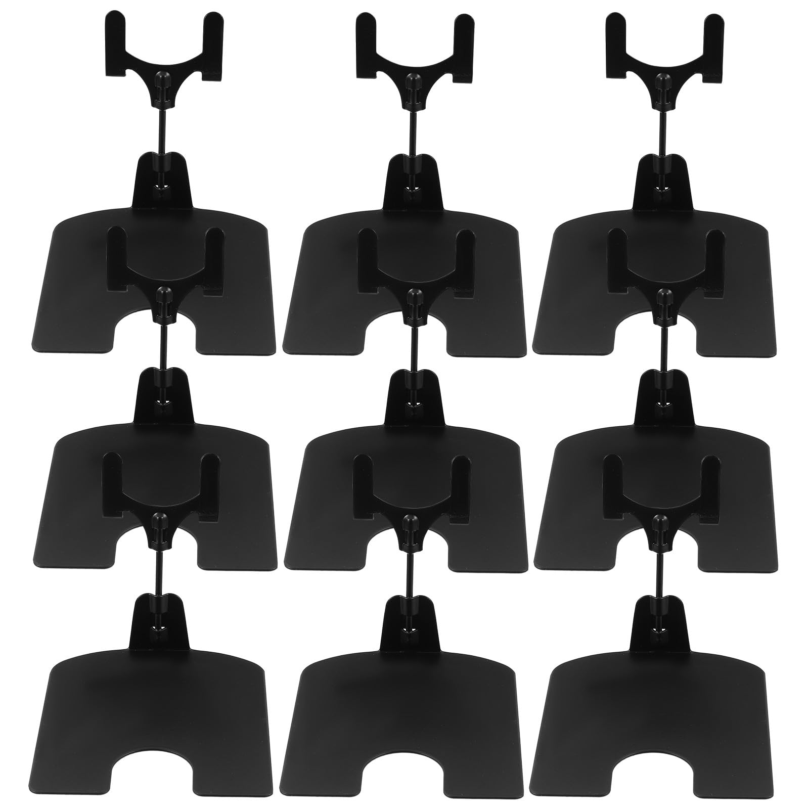 Lot de 10 Porte-étiquettes de Prix Noir, Clip de Carte 5 Cm en Fer Électroplaqué, Support Réutilisable pour Affichage Alimentaire et Bureau, Pince Double Fonction pour Étiquettes
