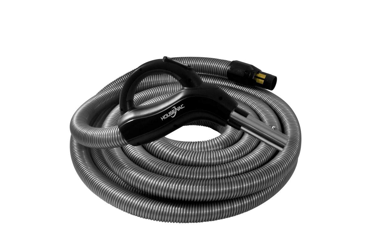 Kit d'accessoires de nettoyage : un tuyau d'aspiration central de 9 m, un tube télescopique avec clip, une brosse double fonction pour tapis et parquets