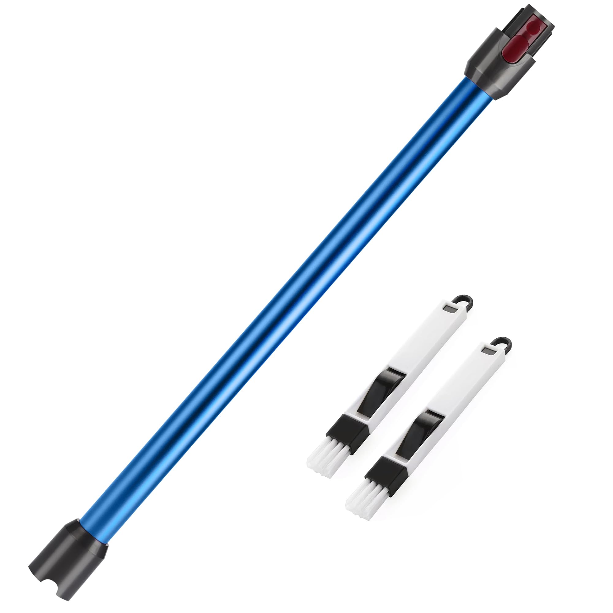 Tubo Telescópico Compatible con Dyson V7 V8 V10 V11 V15, Tubo de Extensión Rígido para Dyson V11, Tubo de Conexión de Liberación Rápida para Aspiradora Dyson con Dos 2 en 1 Cepillos, Azul