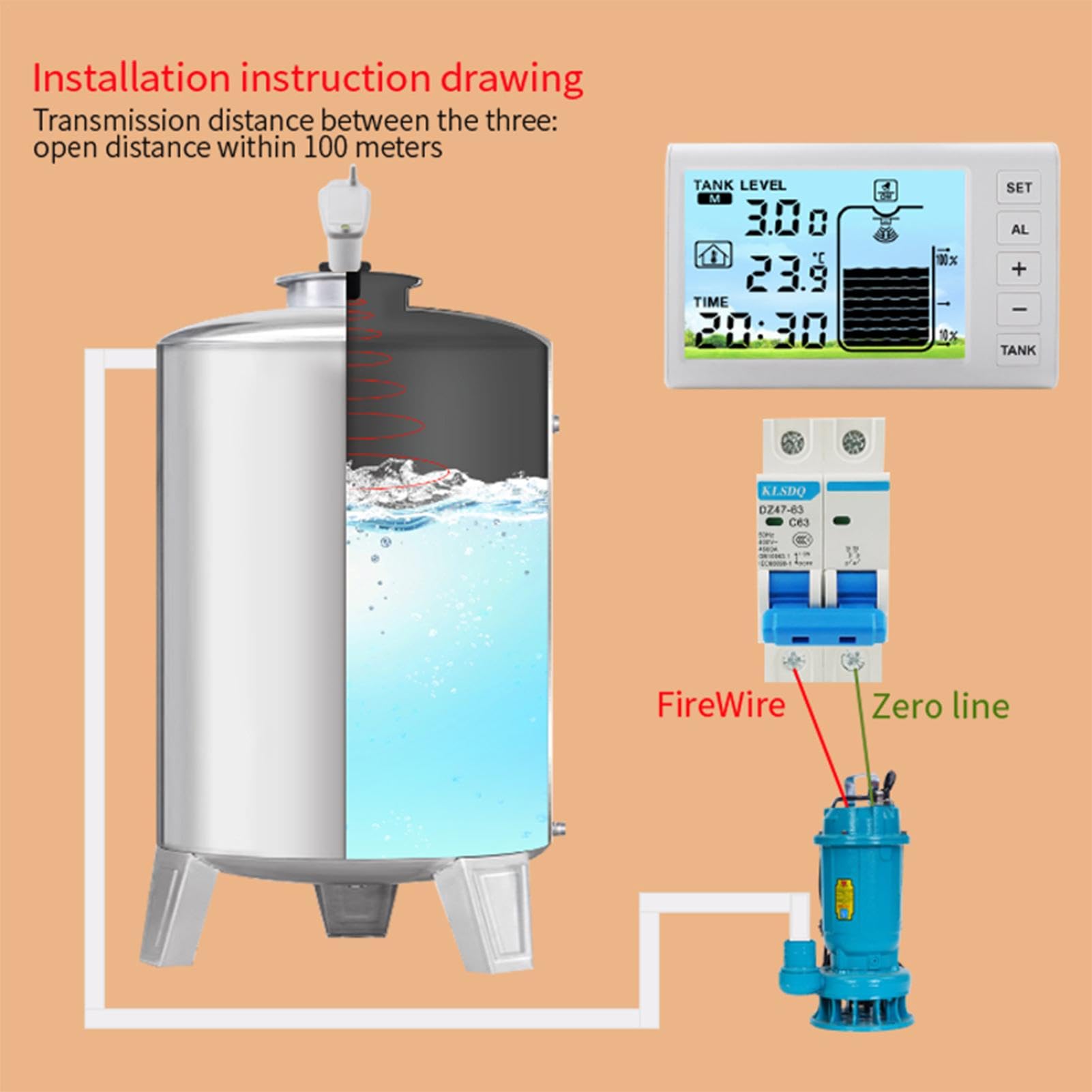 Émetteur de capteur de Liquide | précise de l'utilisation de l'eau
