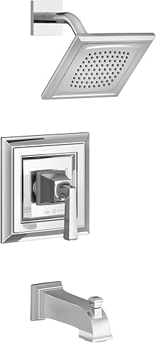 American Standard TU455508.002 Town Square S Kit de moldura para bañera y ducha con cartucho-1.8 GPM, cromado