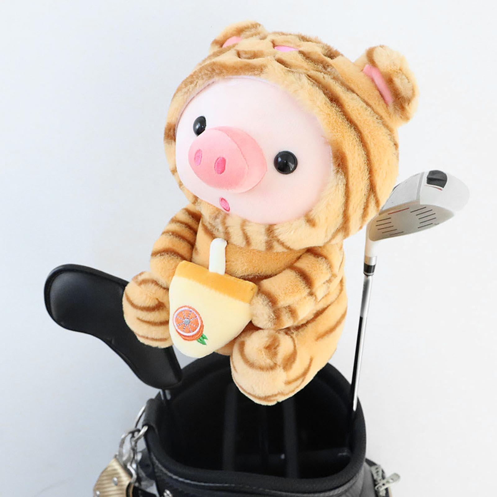 Amagogo Golf Wood Driver Heascover Club Head Cover Protection Protection de en Peluche pour Hommes Femmes Animal Shaped