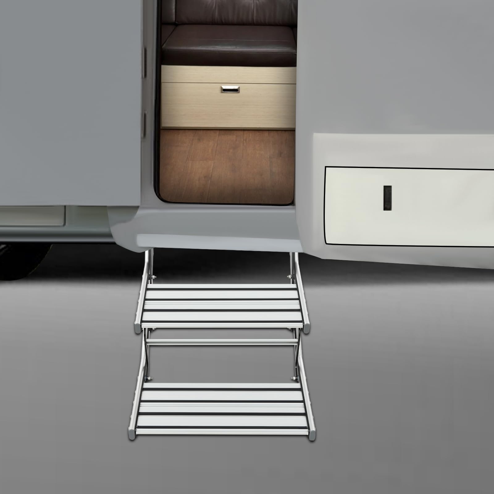 Wohnwagen Caravan Boot Camping Doppel Trittstufe Tritt Einstieg Treppe 2 Stufen