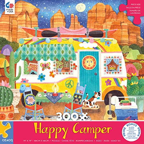 Ceaco - Happy Camper - Canyon Camper - Oversized 300 Piece Jigsaw Puzzle #TOP1