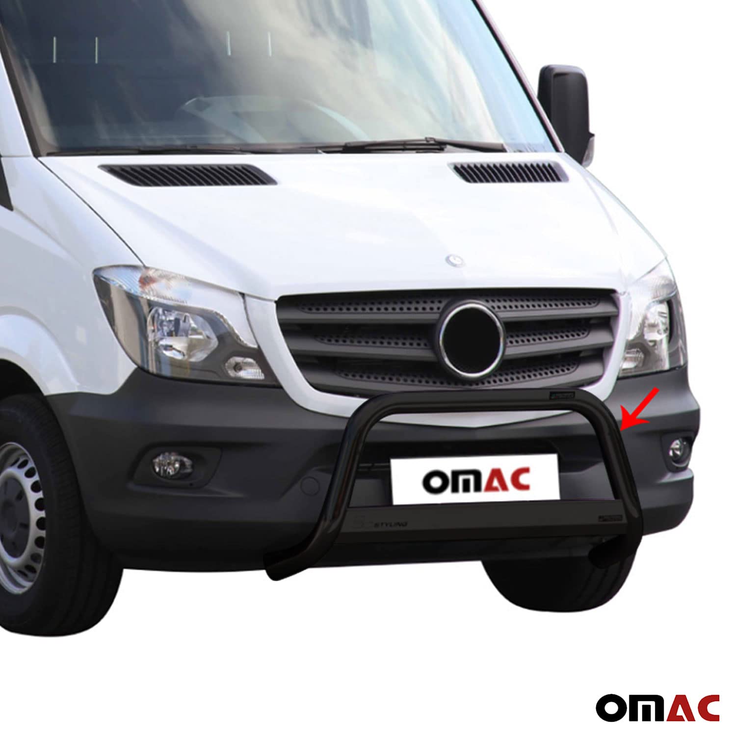 Archetto anteriore compatibile con Mercedes Sprinter 2006-2013 nero ø63 mm