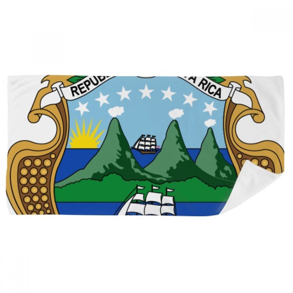 Serviette de bain Costa Rica 35x70cm multicolore douce au motif emblème national