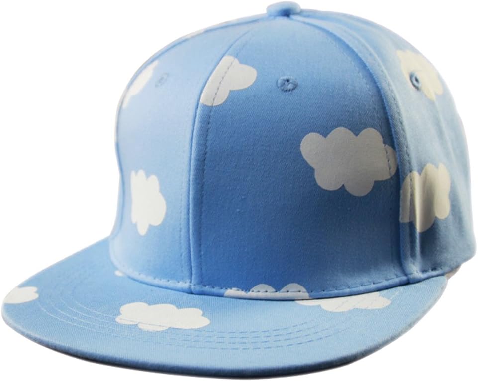WEESDON Women's Cute Clouds Print Hip Hop Snapback Hat