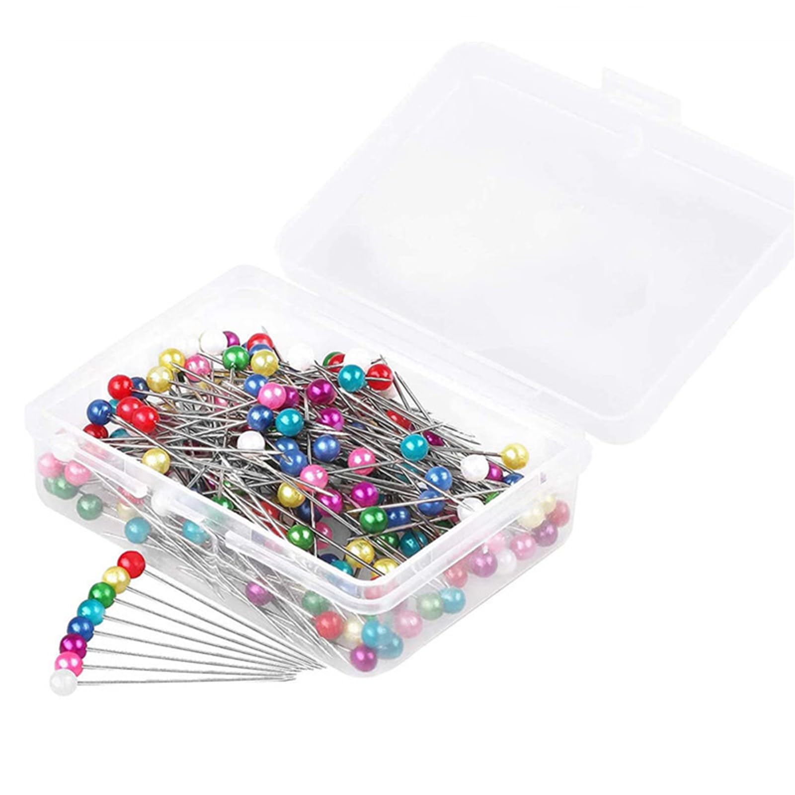 200 PCS Sewing Pins, Coloured Heads Dressmaking Pin, Extra Fine Steel Pins