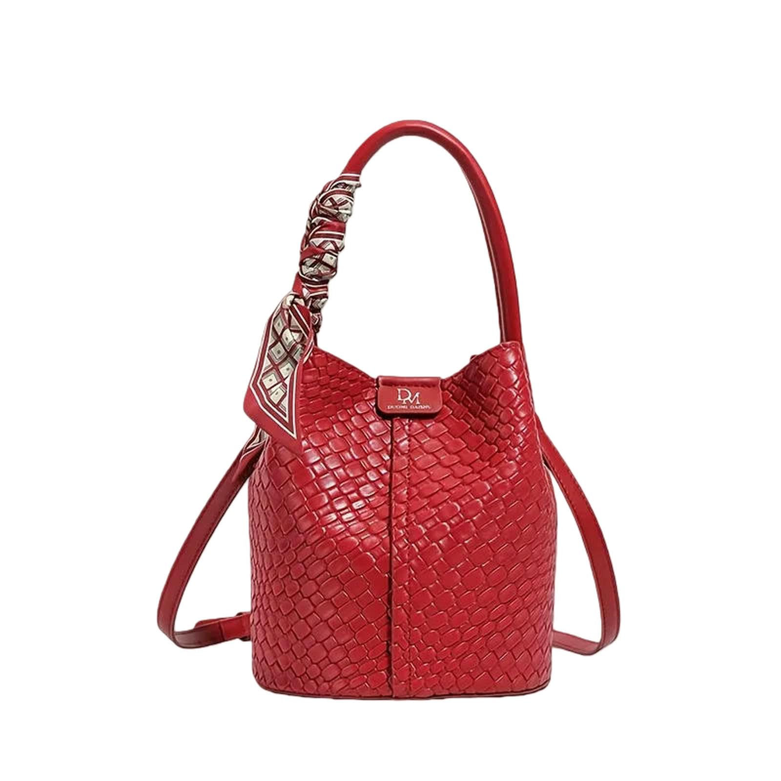 CHENSHI Borsa a Mano Donna Borse Tracolla da alla Moda di Grande capacità Secchiello Singola Spalla Versatile retrò Adatta al Pendolarismo-Verde