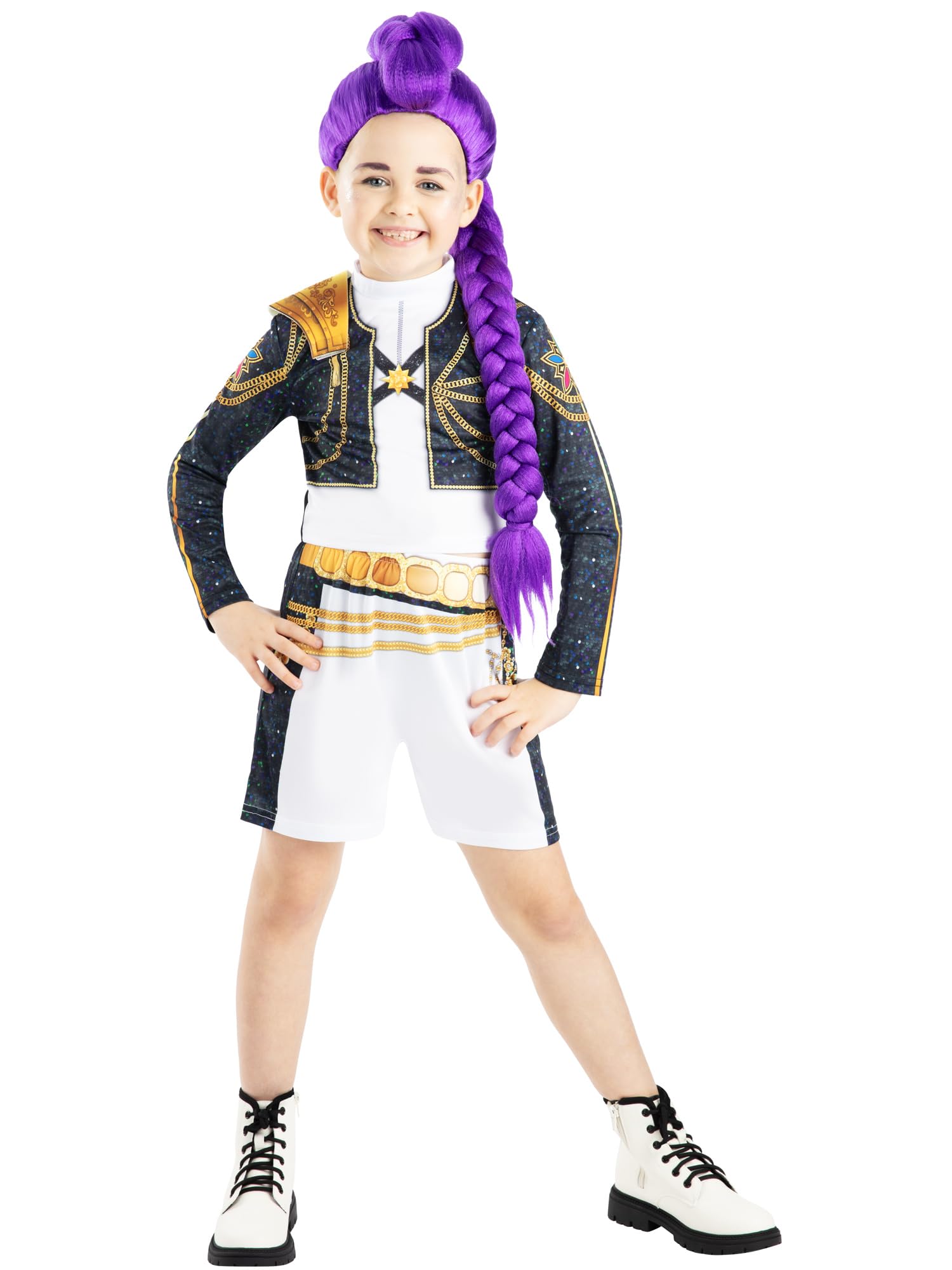 Rubies Official Netflix K-Pop Demon Hunters Rumi Golden Classic Child Costume, Kids Fancy Dress