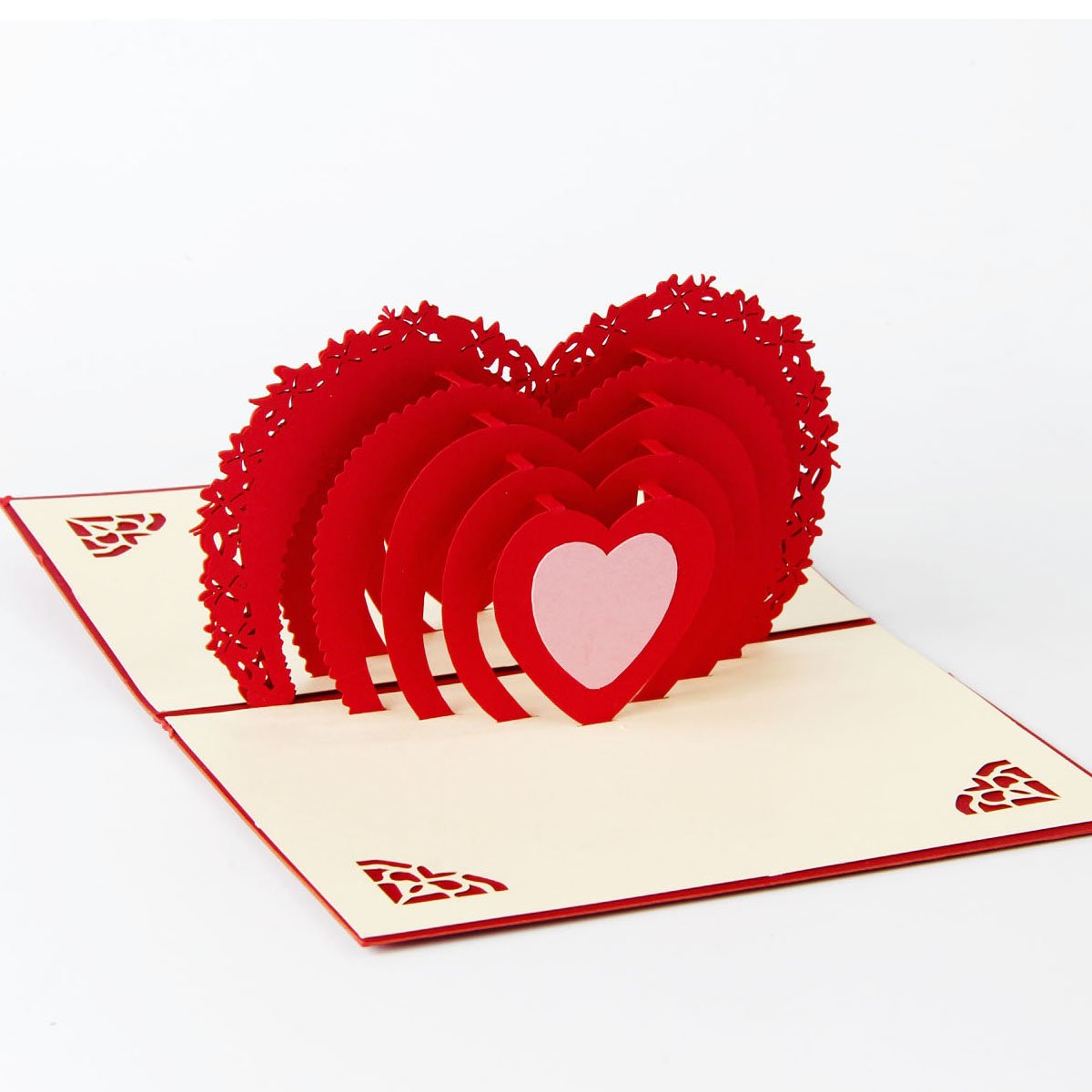Tarjetas De Felicitación 3D Pop Up Con Sobre, Tarjeta Postal Cortada Con Laser Para Cumpleanos Navidad Dia De San Valentin Decoracion De Boda 1 Pieza