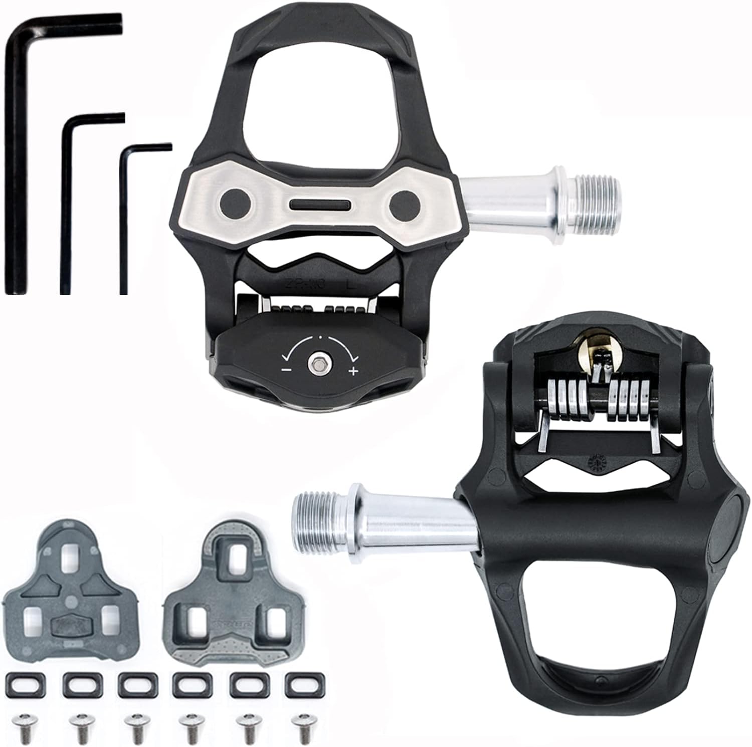 ZERAY ZP-112 Carbon Fiber High Strength Road Bike Pedal with Lock Pad/Ultralight Bicycle Pedals Look KEO