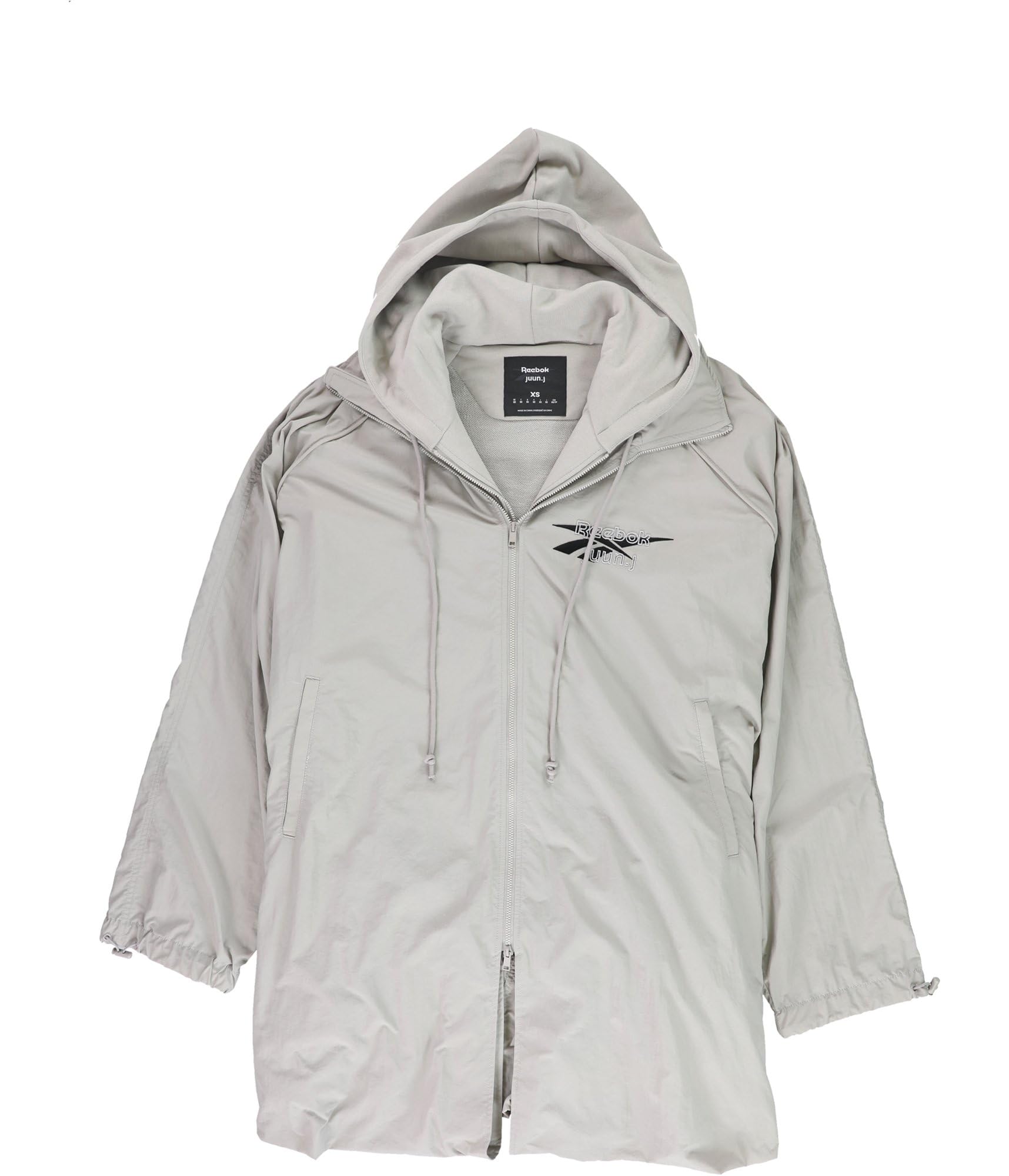 Reebok Mens R x Juun.J Windbreaker Jacket, Grey, X-Small at Amazon 