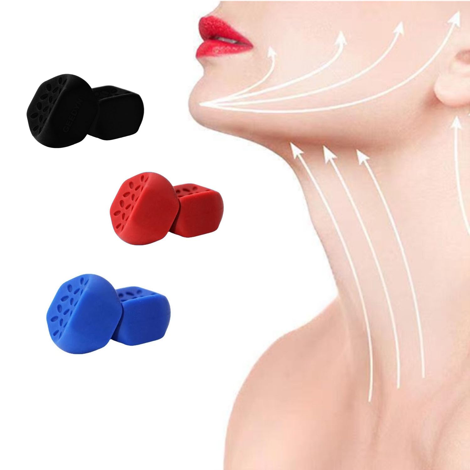 Set De 6 Exerciseurs De Mâchoire YOUNLEN – 3 Niveaux De Résistance (40/50/60 Lb), En Silicone Alimentaire, Portable – Double Menton, Contour Du Visage
