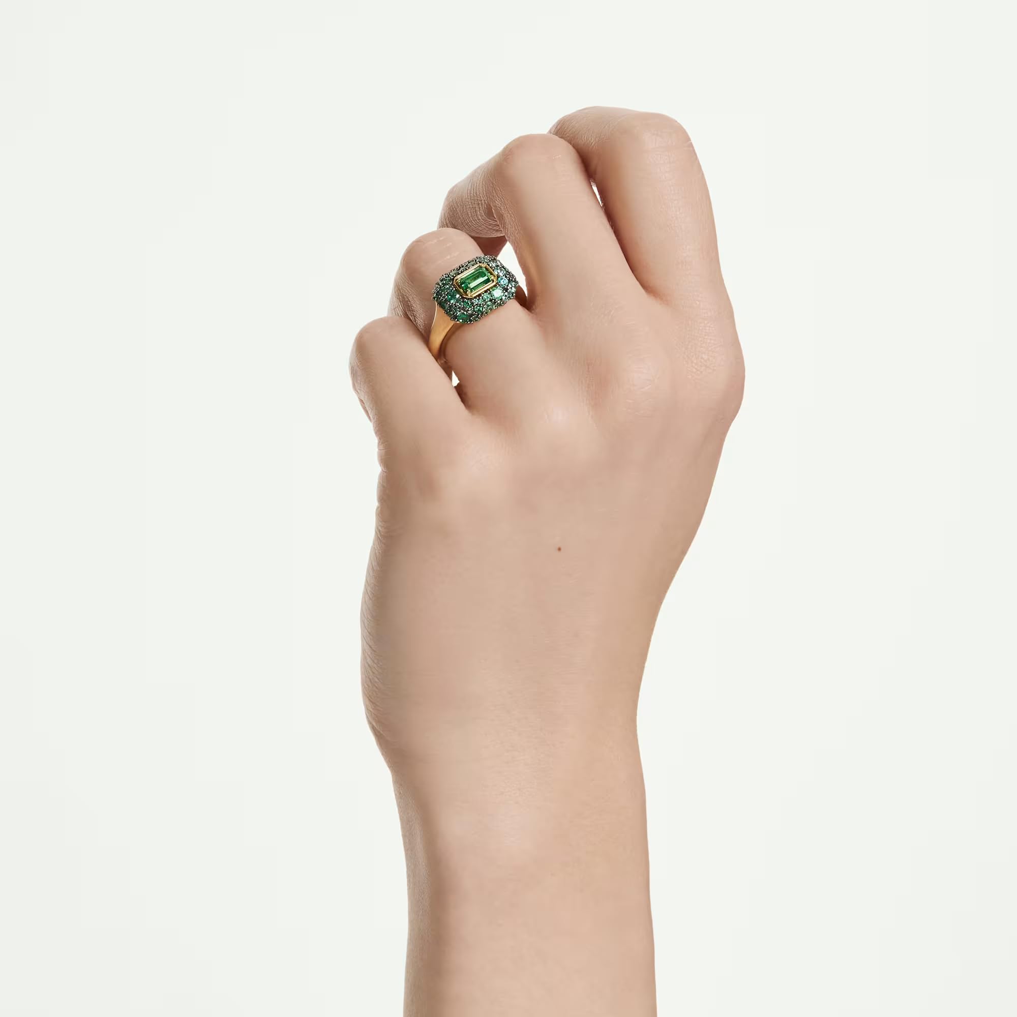 Bague Cocktail Sublima Taille octogonale Vert Finition or 18 carats