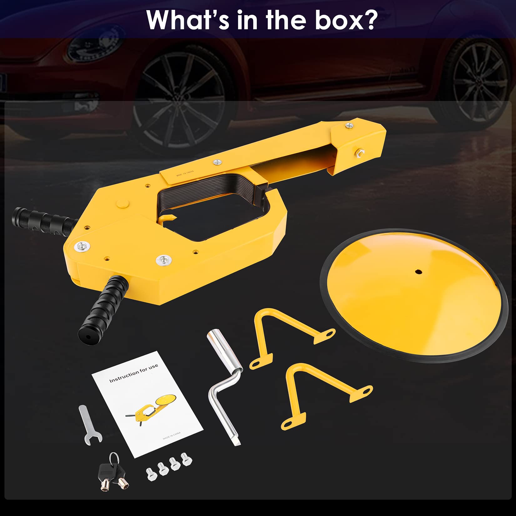 Hurbo Wheel Lock Clamp Adjustable Tire Boot Lock Anti...B07MK1ZZYJ