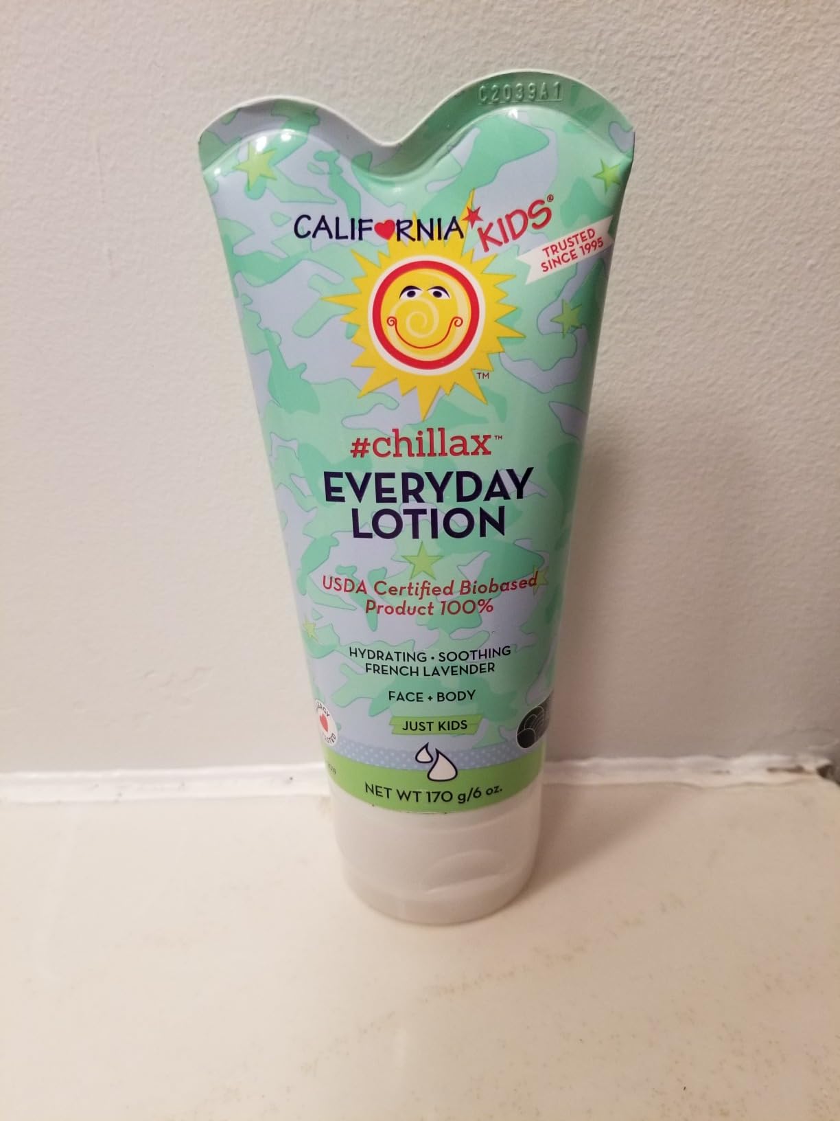 California Baby California Kids Lotion | #Chillax | 100% Plant-Based Moisturizer | Skin Care For Kids With Sensitive Skin | Lavender Body Lotion | 170 g / 6 oz