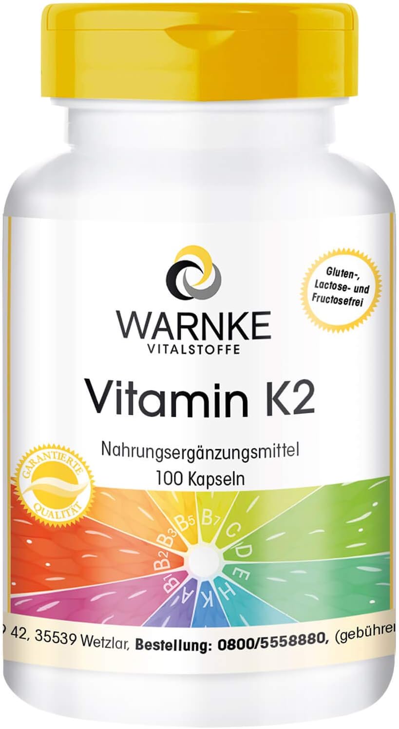 Warnke Health Products Vitamin K2 (100 Capsules), 1 Pack (1 x 32 g)