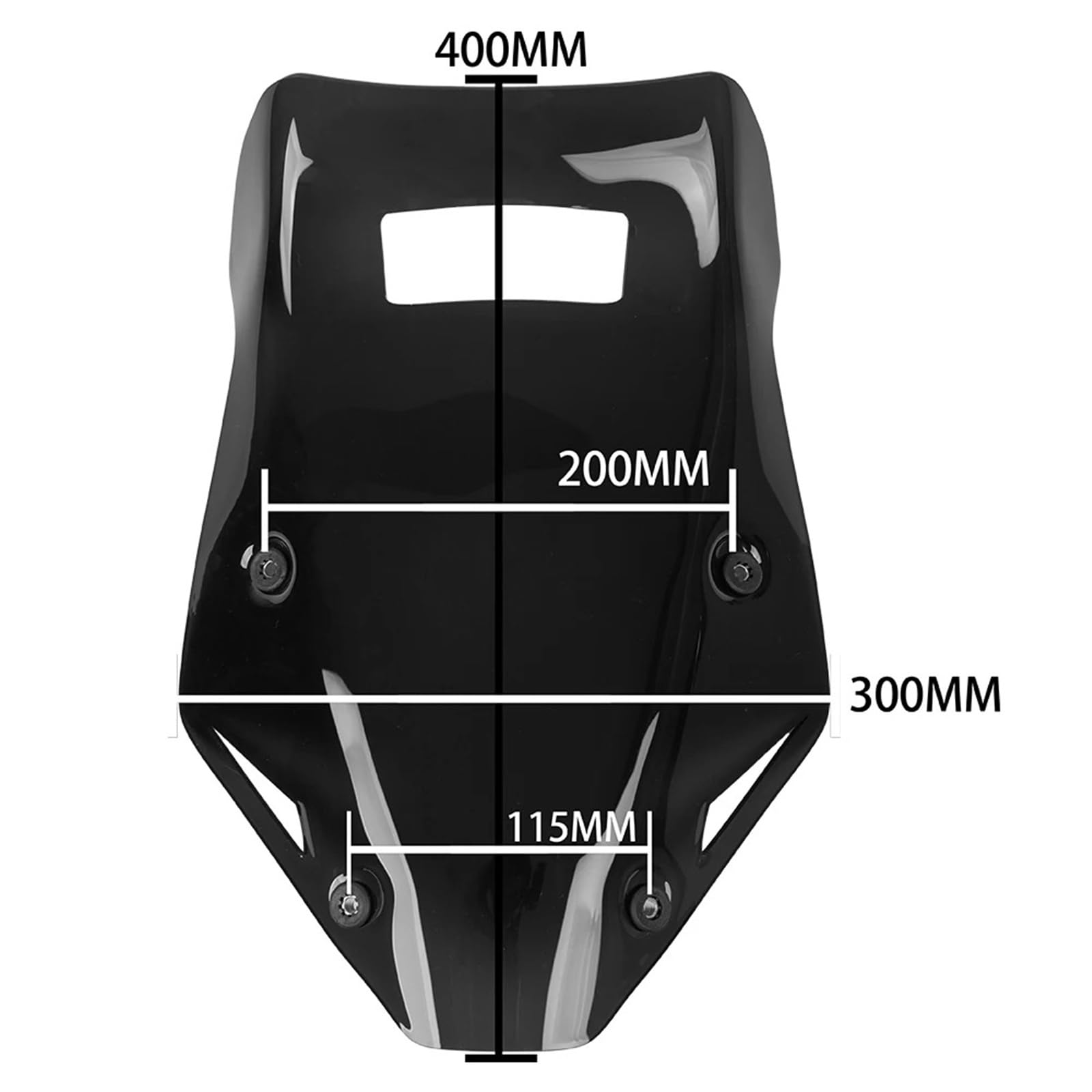 para KOVE para 800X para 800 X Viser Pantalla De Moto Deflector Moto Accesorio De Protección Pantalla Parabrisas Motocicleta(Black)