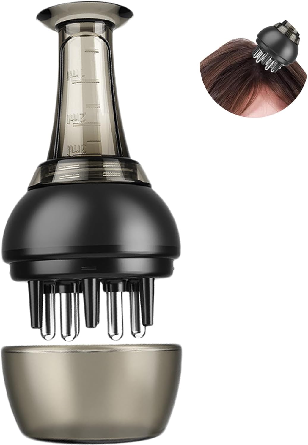 Scalp Oil Applicator, Portable Scalp Applicator Comb Scalp Massager Hair Growth, Minoxidil Hair Oil Applicator Brush, Essential Oil Serum Liquid Rollerball for Daily Hair Care/Treat Hair Loss Thinning