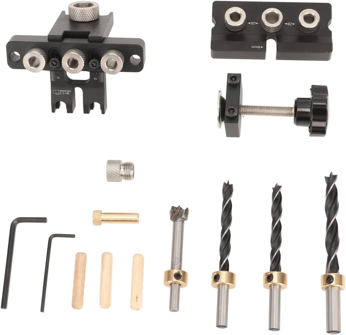 Acouto Dowel Jig Drill Locator for and Aluminum Alloy Construction, Suitable for Various Plate Thicknesses