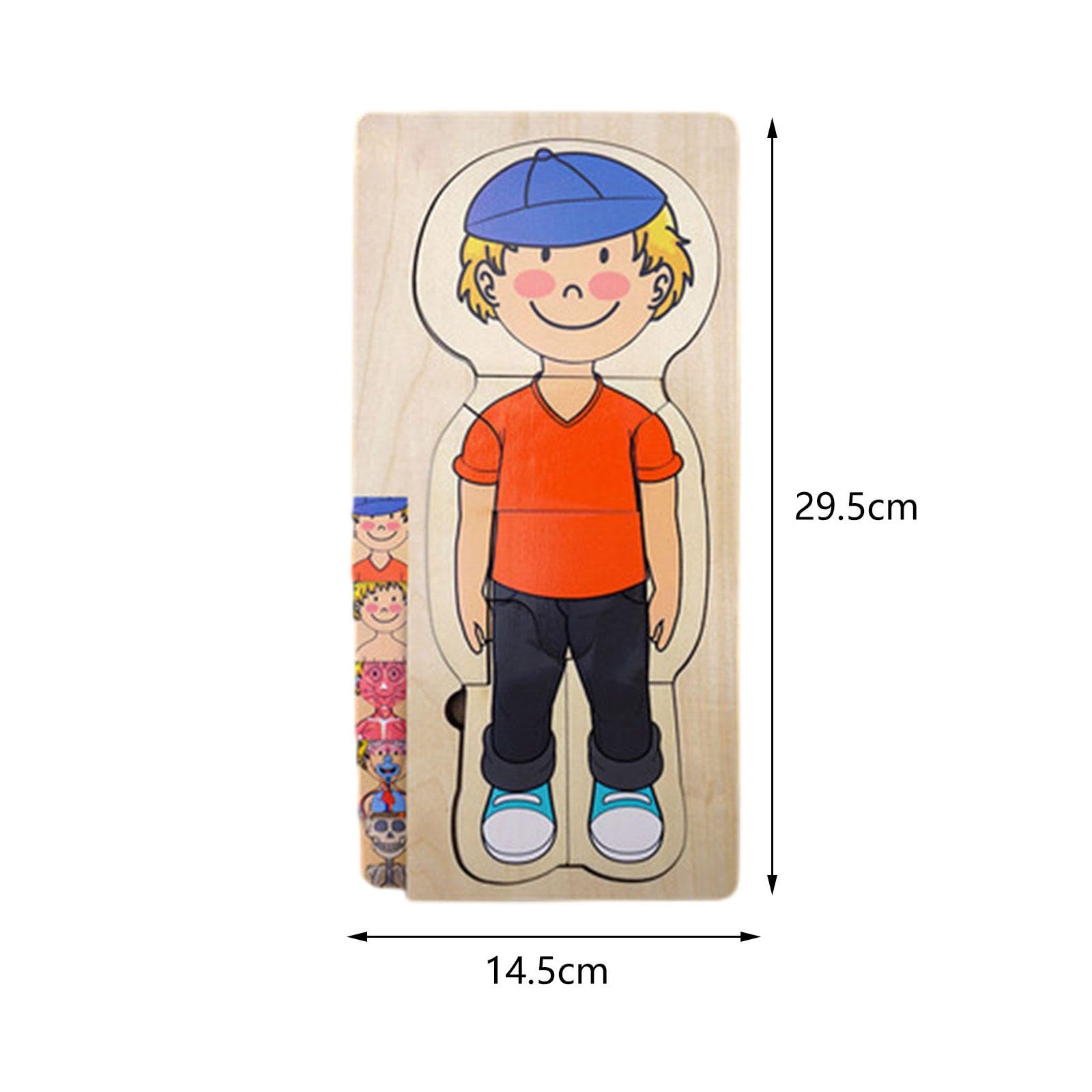 Puzzle in Legno del Corpo Umano, Puzzle, Puzzle di Pezzi del Corpo Umano per Bambini, Ragazzo