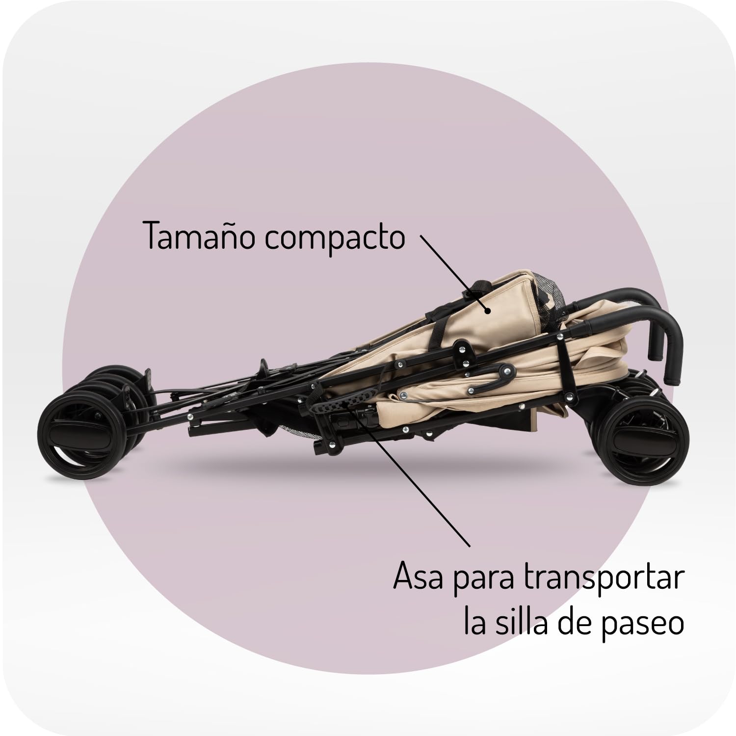 MoMi AKIRA Silla de paseo para niños a partir de 6 meses (hasta 15 kg), arnés ajustable de 5 puntos, bolso, cesta de la compra, protector de lluvia y mosquitera.