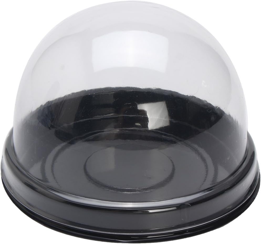 Gold Black Clear Plastic Mini Cupcake Boxes 50Pcs/Set Cake Packing Boxes Muffin Pod Dome Box Wedding Birthday Gifts Boxes Changlesu (Black)