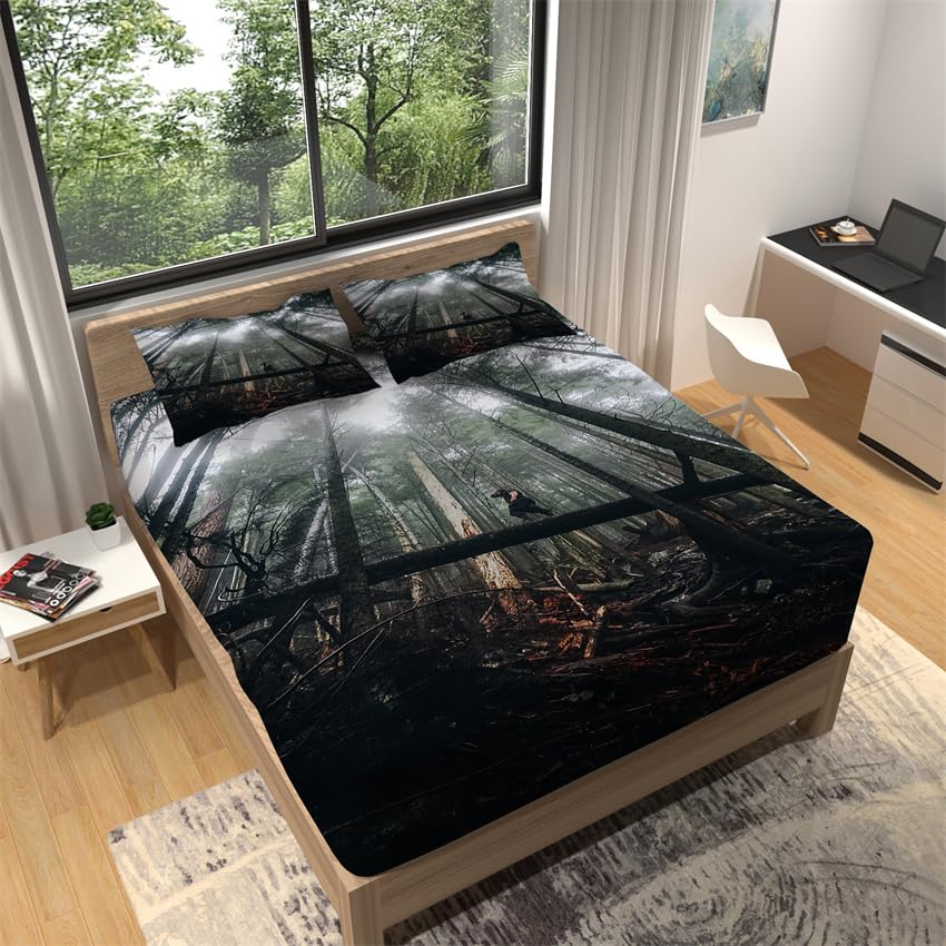 Sabanas 150X190 Selva Bedding Juego De Sabanas 3 Piezas - Poliéster Microfibra Cepillada Funda Colchon - Hipoalergenica Juego De Sabanas - 2 Fundas De Almohada