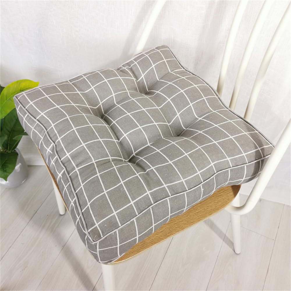 Coussins De Chaise Carrés 45x45x10 Cm - Rembourrage Coton PP - Tissu Doux Coton/Lin - Pour Intérieur Et Extérieur