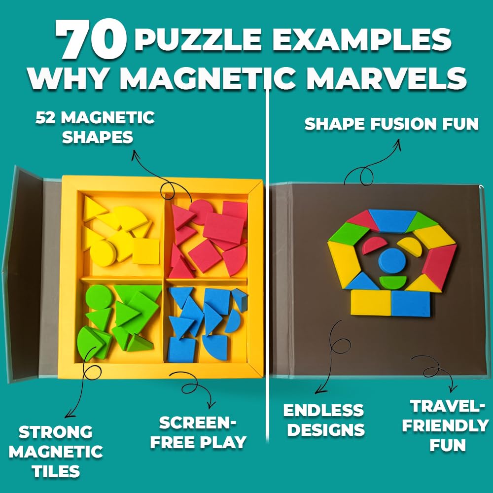 PELIKAS TOYZ Magnalogix Shapify Magnetic Shapes Puzzle for Toddlers 1