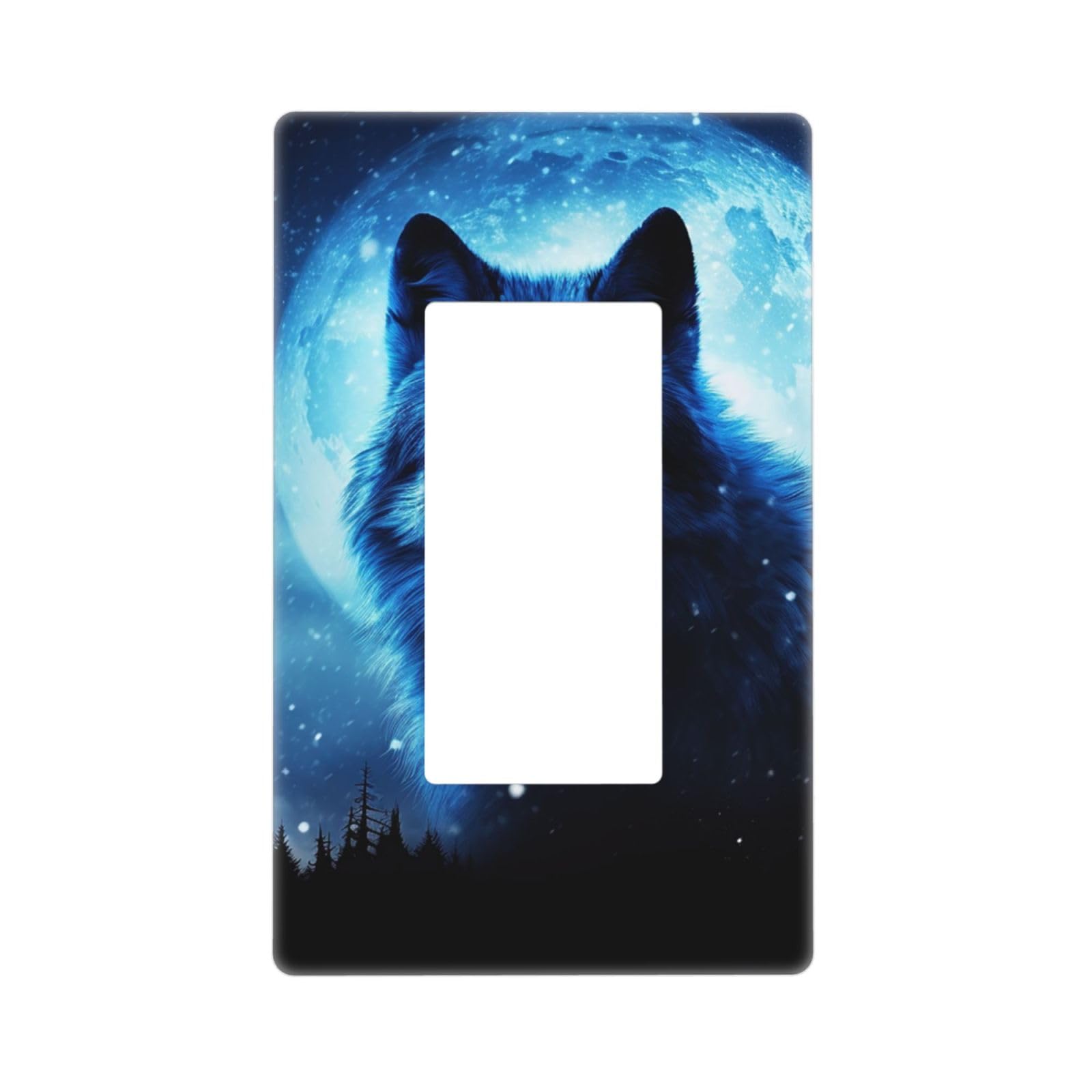 Decorator Wall Plate 1 Gang Light Switch Covers Decorator Receptacle Outlet Covers Wolfs Wall Plates for Electrical Outlets Plug Cover Single Rocker Switch Plates