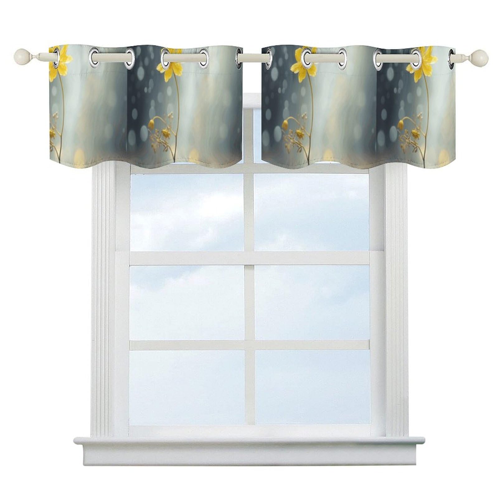 Rideaux occultants 132 x 45 rideau thermique jaune chambre salon cuisine x2