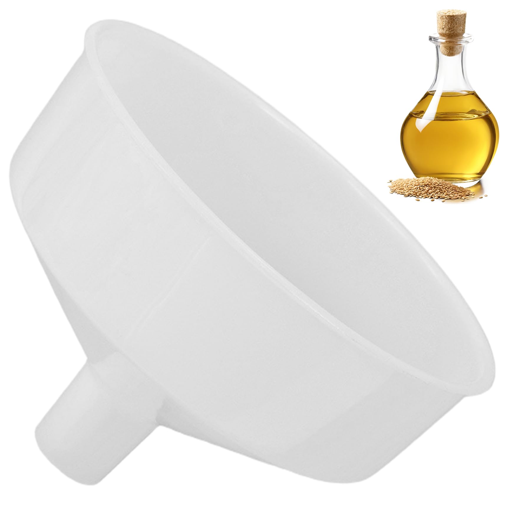 Embudo de plástico de 1, 5 l, embudo de grado alimenticio para cocina, embudos de llenado de botellas antiderrames para aceite, jugo, cerveza y bebidas...