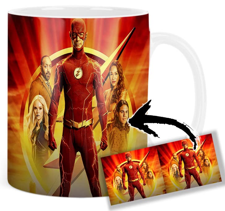 MUGSVILLE The Flash Barry Allen Grant Gustin G Taza Blanca White Mug 325ml Ceramica