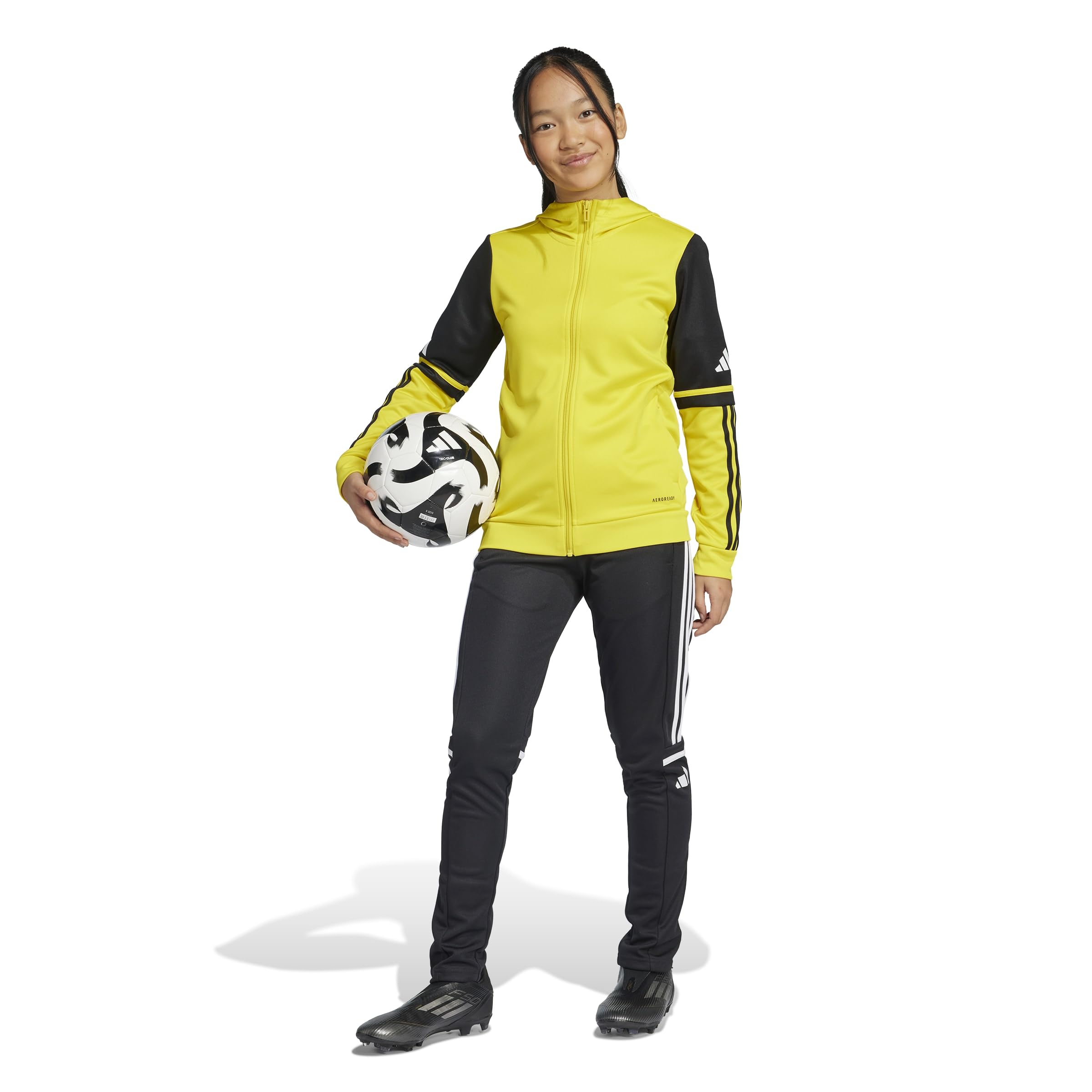 adidas Uniseks - dzieci Squadra25 Hoody Kids Sweatshirt, team yellow/black/white, 9-10 Years