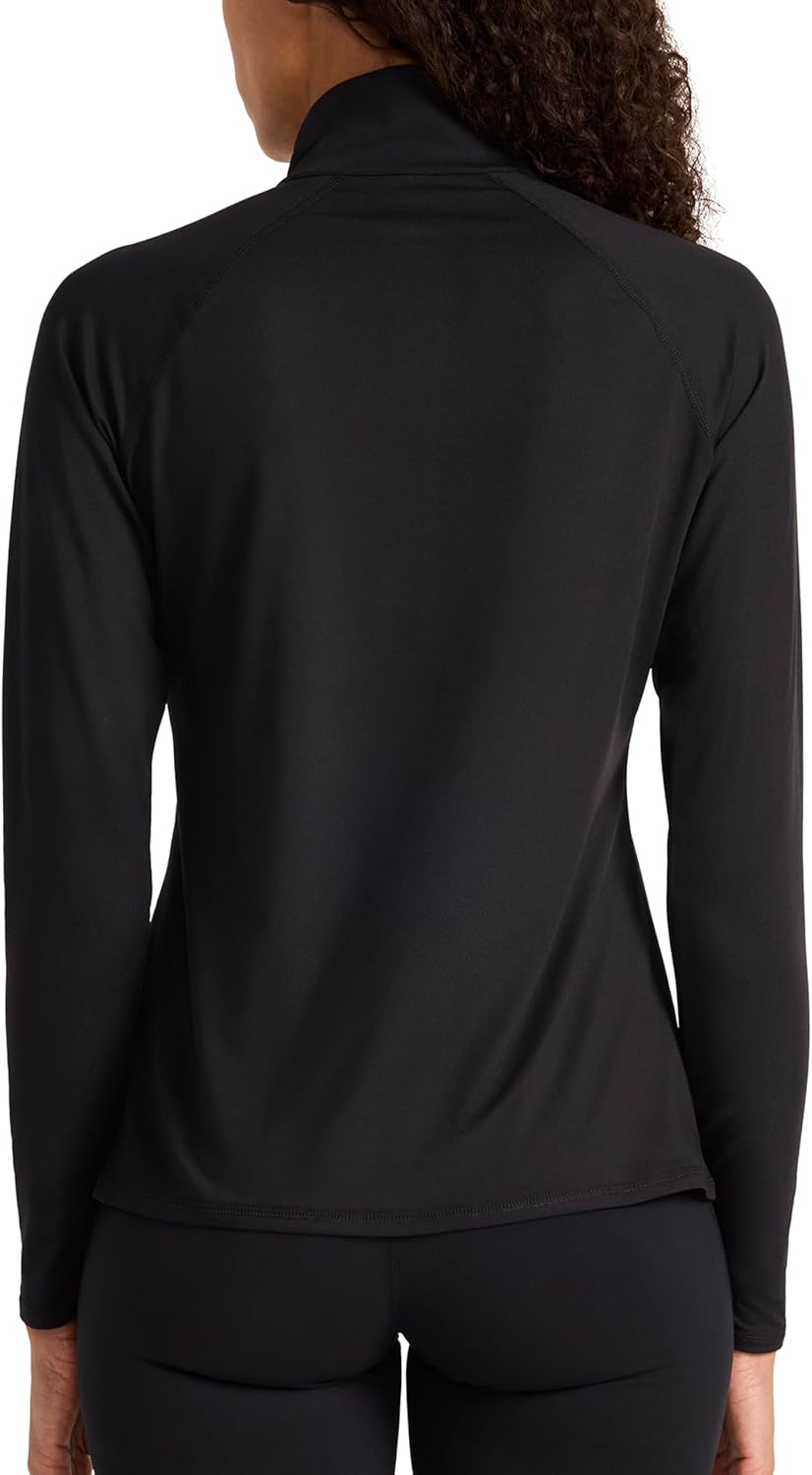 Reebok womens Id Train Peached Fitted Quarter-zip, Slim Fit - Image 2