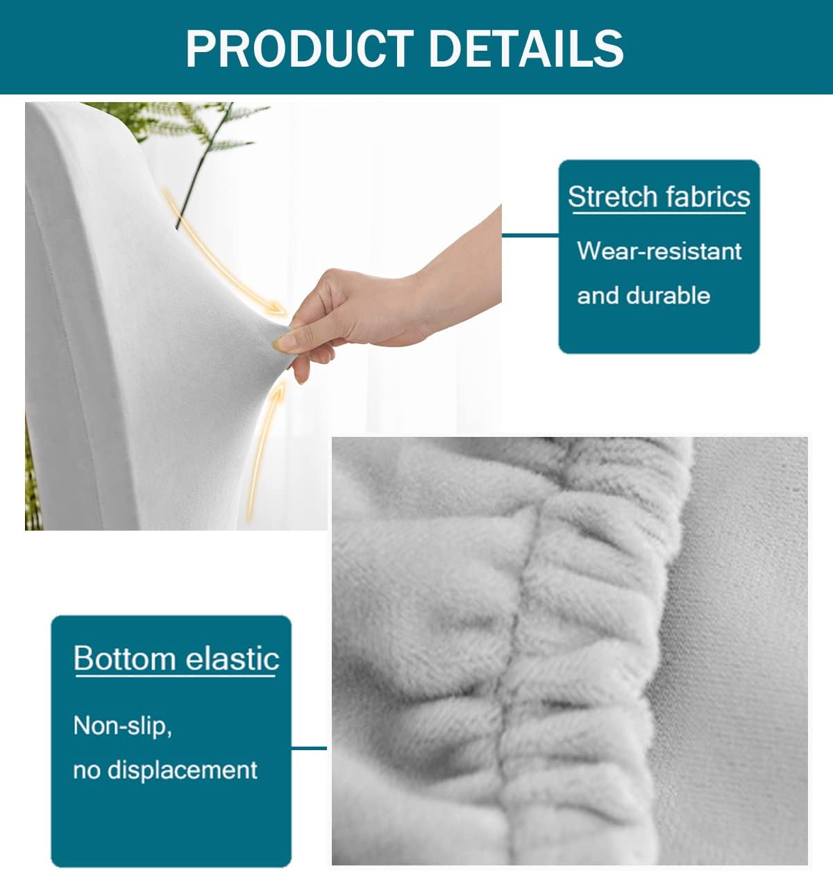 Velvet Kitchen Chair Covers Stretch Dining Room Chair Cover Removable Parson Chair Slipcovers Armless Chair Cover for Dining Room, Kitchen Chair Cover -deep Orange-2 Pieces