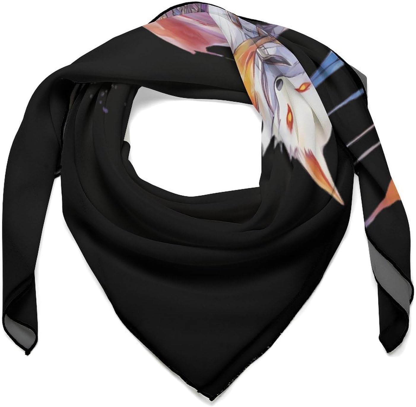 Cool Fox Like Silk Bandanas Womens Head Scarf 27 Inch Hair Scarves Funny Printed