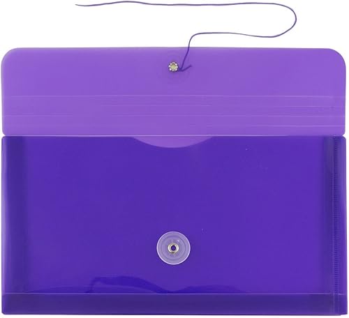 Vista 184 de Sobres de plástico con botón y cuerda, Variados Paquete de 6 colores surtidos