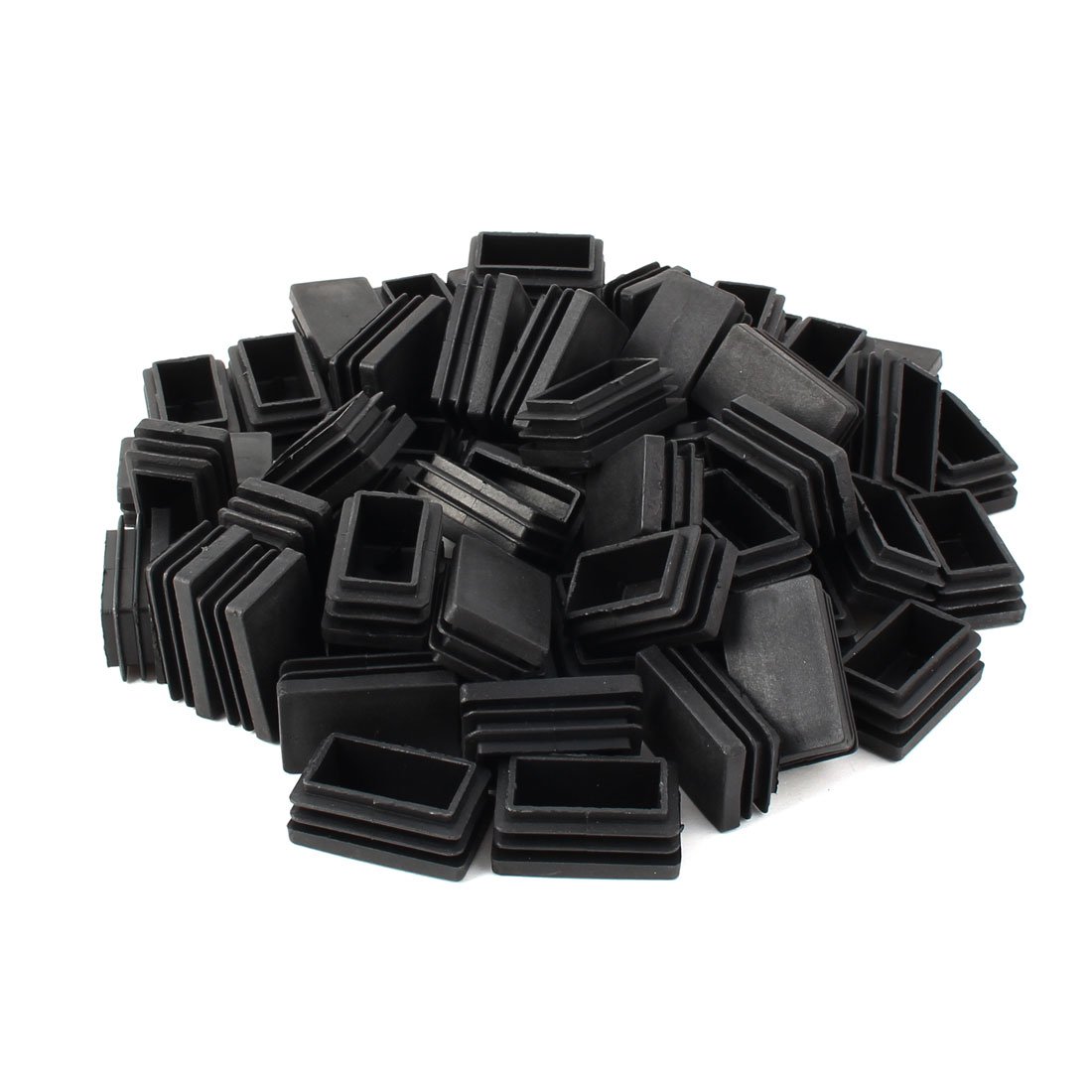 Tubo rettangolare in plastica nera per gambe da tavolo, 49 x 29 mm, 60 pezzi, pezzi di ricambio per mobili da ufficio per una maggiore stabilità e durata