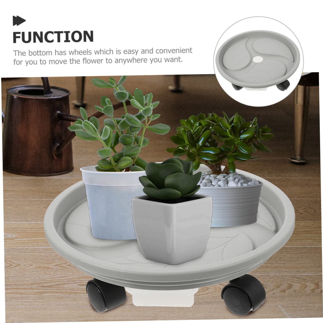 Support À Roulettes Pour Plantes - Vert[V917] - Jardin