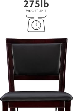 Linon Keira Pad Back Folding Bar Stool