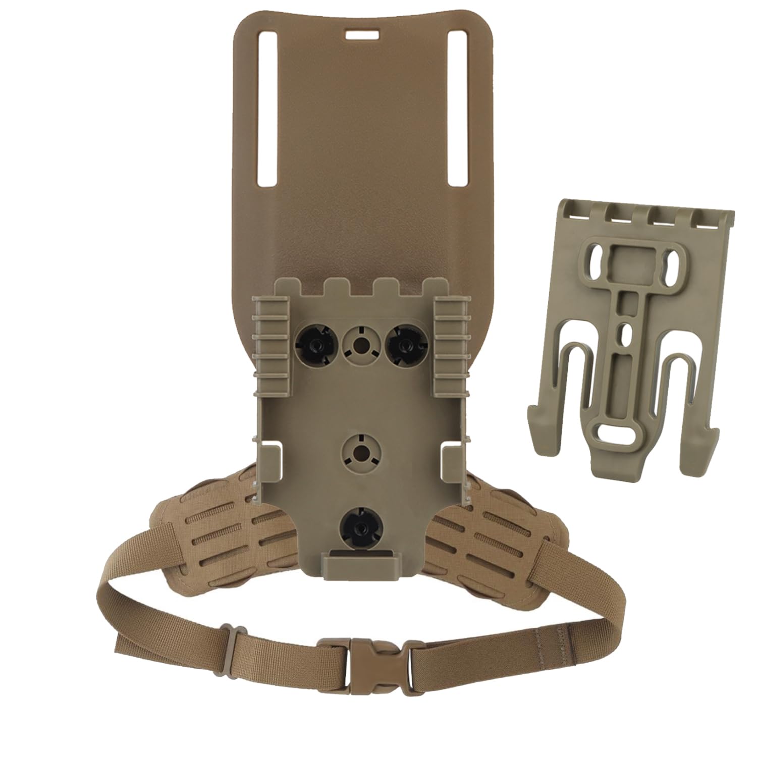 Tactical Holster Combination Adapter?Hunting Drop Leg Holster Thigh Belt with QLS Kit and Mid-Ride Belt Loop Platform
