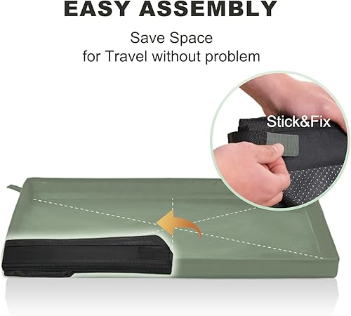 Miniatura 8 de HQ4US 4LEGS Soporte portátil grande para almohadillas de orina de perro para viajes, base plegable de forro de 44 x 34 pulgadas, soporte para