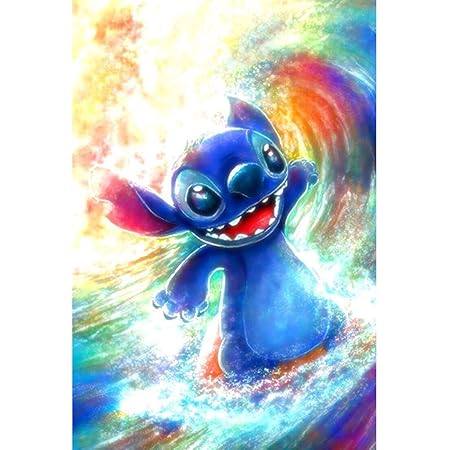 Amazon Co Jp 5d フルダイヤモンド ペインティングキット 刺繍 ラインストーン クロスステッチ アートクラフト 大人 子供用 ツールキット付き ホームウォールデコ アニメキャラクター 30x40cm スティッチ ホビー